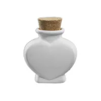 Picture of Ceramic Bisque Heart Jar 12pc