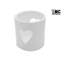Picture of Ceramic Bisque Homegrown Heart  Candle Holder 4pc