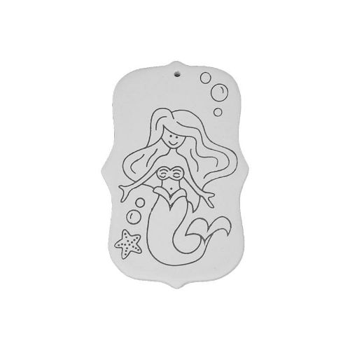 Picture of Ceramic Bisque Hand Detailed Mermaid Party Ornament 12pc
