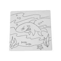 Picture of Ceramic Bisque Shark Party Tile 12pc