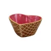 Picture of Ceramic Bisque Heart Waffle Bowl 6pc