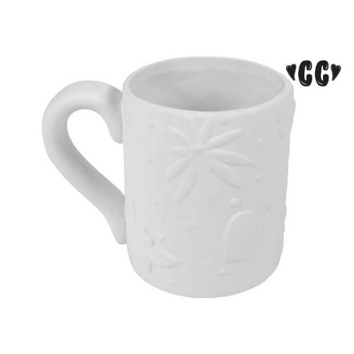 Picture of Ceramic Bisque Floral Mug 6pc