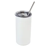 Picture of Permasub Sublimation Stainless Steel Skinny Tumbler 16oz White