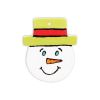 Picture of Ceramic Bisque Hand Detailed Snowman Face Party Ornament 12pc