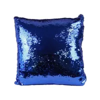 Picture of Sublimation Blank Sequin Cushion Cover - Blue/Silver