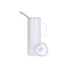 Picture of Sublimation Stainless Steel Skinny Tumbler White 20oz with Handle