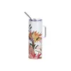 Picture of Sublimation Stainless Steel Skinny Tumbler White 20oz with Handle