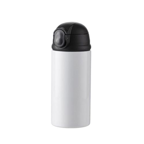 Picture of Stainless Steel Bottle With Straw and Black Cap 360ml