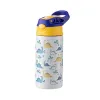 Picture of Stainless Steel Bottle With Straw and Blue/Yellow Cap 360ml