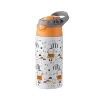Picture of Stainless Steel Bottle With Straw and Grey/Orange Cap 360ml