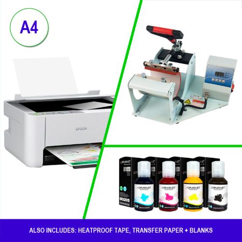 Picture of Sublimation Starter Kit Epson A4 Printer ET2810 + Mug Heat Press + Blanks