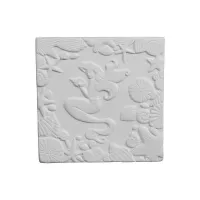 Picture of Ceramic Bisque Mermaid Texture Tile 6" 8pc