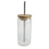 Picture of Sublimation Libbey Tumbler Clear Glass Bamboo Lid 460ml & Straw