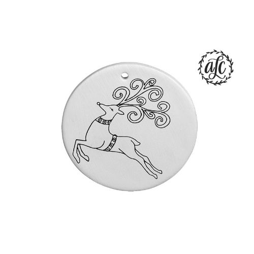 Picture of Ceramic Bisque Reindeer Ornament 12pc