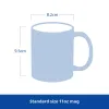 Picture of Permasub Sublimation Coffee Mug 11oz - Black Rim Handle