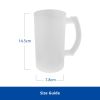 Picture of Sublimation Glass Frosted Beer Mug 16oz