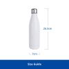 Picture of Sublimation Cola Shape Stainless Steel Bottle 500ml White