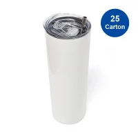 Picture of Permasub Sublimation Stainless Steel Skinny Tumbler 20oz White 25pc