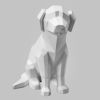 Picture of Ceramic Bisque MB1516 Faceted Dog 4pc