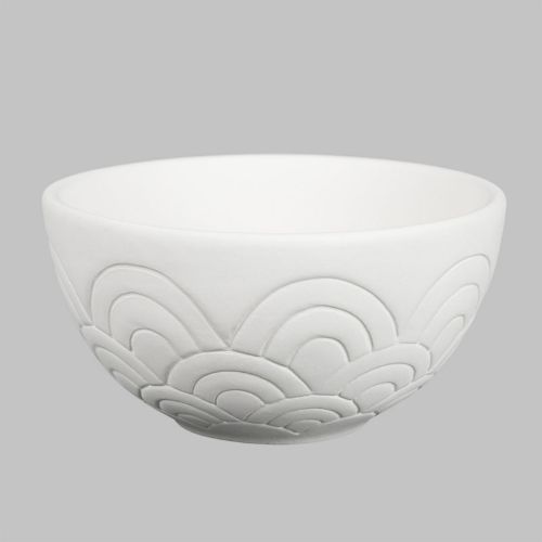 Picture of Ceramic Bisque MB1613 Scalloped Bowl 6pc