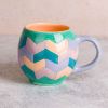 Picture of Ceramic Bisque MB1618 Chevron Mug 6pc