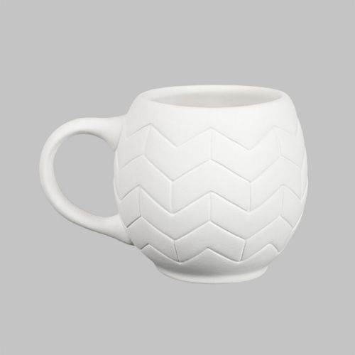 Picture of Ceramic Bisque MB1618 Chevron Mug 6pc