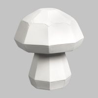Picture of Ceramic Bisque MB1625 Large Faceted Mushroom 6pc