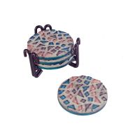 Picture of Mosaic Tile Craft Kit - BOHO Ceramic Coasters with Stand
