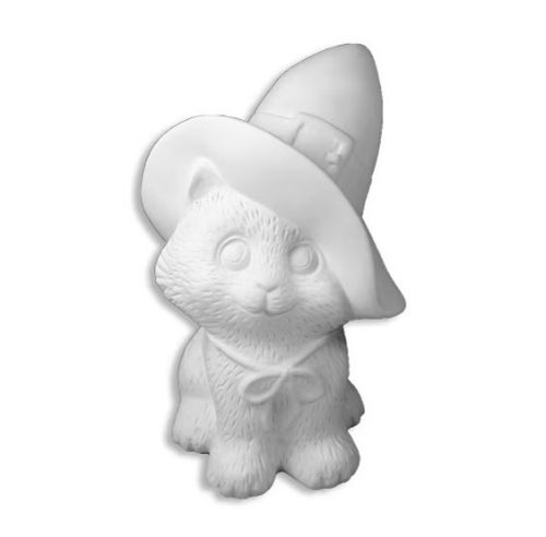 Picture of Ceramic Bisque Witch's Kitty 6pc