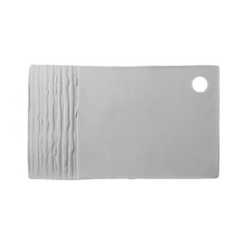 Picture of Stoneware Pottery Bisque Textured Edge Charcuterie Board 3pc