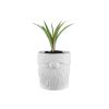 Picture of Stoneware Pottery Bisque Mossy Gnome Planter 2pc