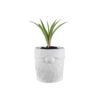 Picture of Stoneware Pottery Bisque Mossy Gnome Planter 2pc