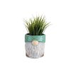 Picture of Stoneware Pottery Bisque Mossy Gnome Planter 2pc