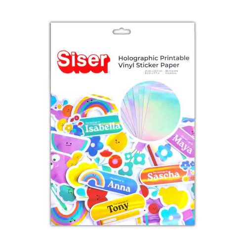 Picture of Siser A4 Printable Sticker Sheet - Holographic 50pk