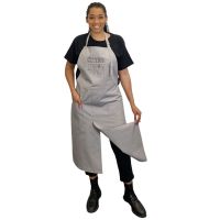 Picture of Pottery Apron Split Leg - Grey "Caution"
