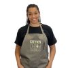 Picture of Pottery Apron Split Leg - Olive "Caution"