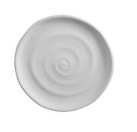 Picture of Stoneware Pottery Bisque Spiraled Appetizer Plate 6pc