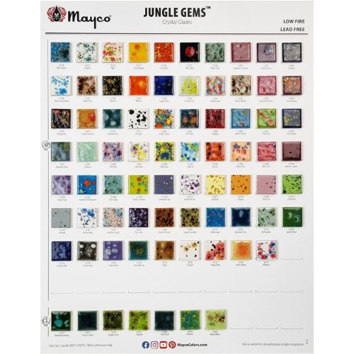 Picture of Mayco Jungle Gems Crystal Glazes Chip Board
